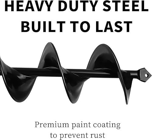 Miniatura 4 de TCBWFY Broca de taladro de 3 x 24 pulgadas para plantar, taladro de jardín fácil de maceta, taladro de bombilla y ropa de cama, excavador de