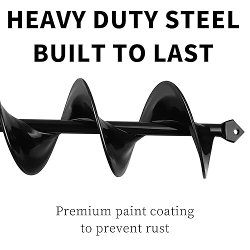 Miniatura 4 de TCBWFY 3x24 Inch Auger Drill Bit for Planting - Easy Planter Garden Auger - Bulb & Bedding Plant Augers - Post Hole Digger for 3/8”Hex Drive Drill