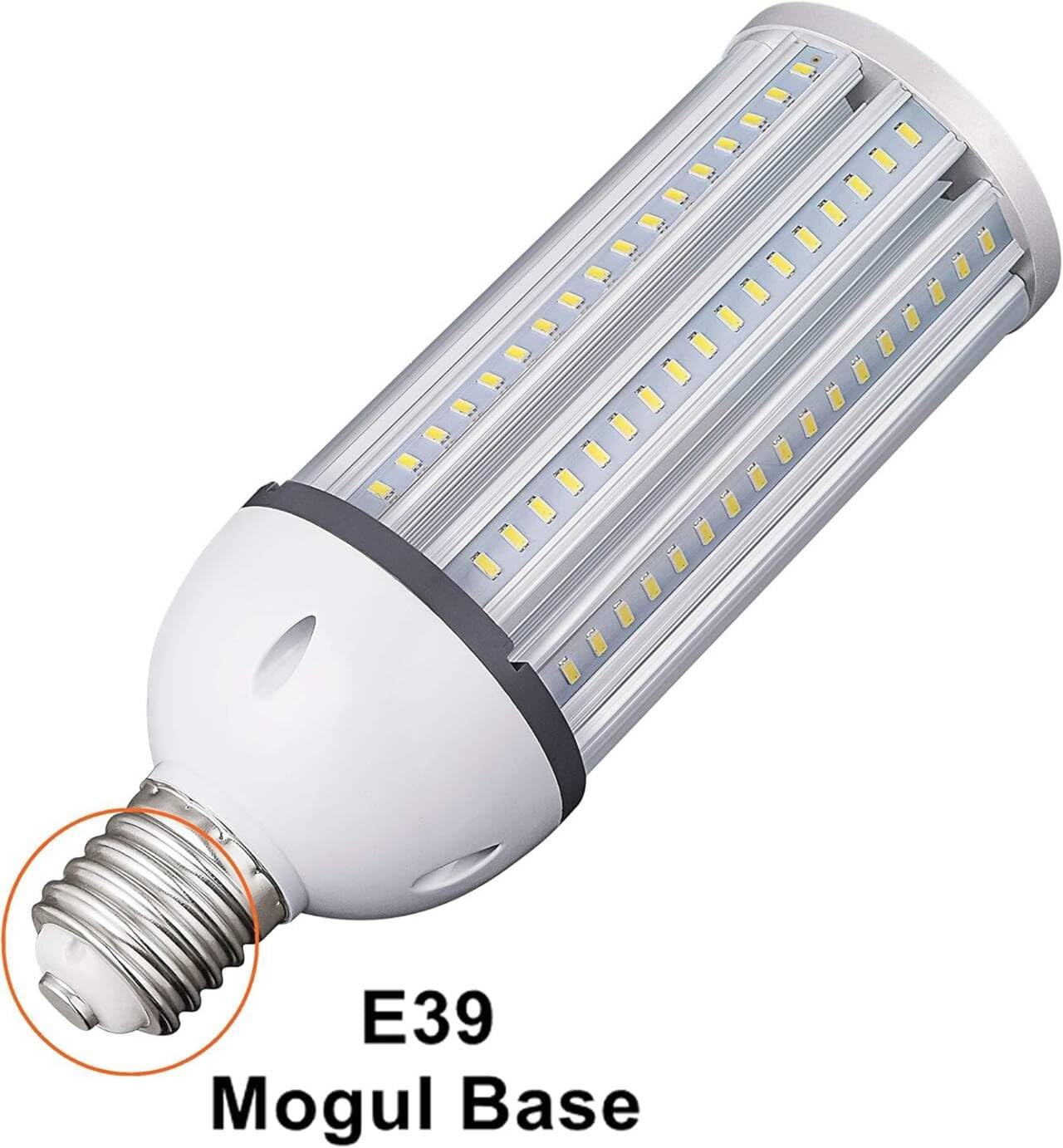 TJBB 60W LED Corn Light Bulb E39 Mogul Base LED Lights Equivalent(300W) 5000K Daylight IP65 Waterproof Replacement MH HID HPS for Indoor Area Warehouse High Bay Street Light