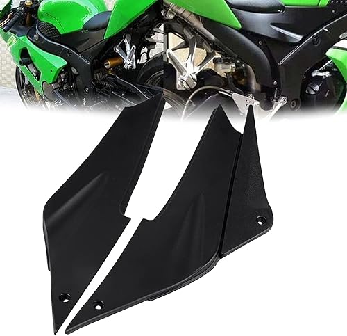 Miniatura 4 de YDLMT 2 cubiertas laterales de plástico ABS para tanque de gasolina para motocicleta compatible con K-awasaki Ninja ZX6R ZX636 negro