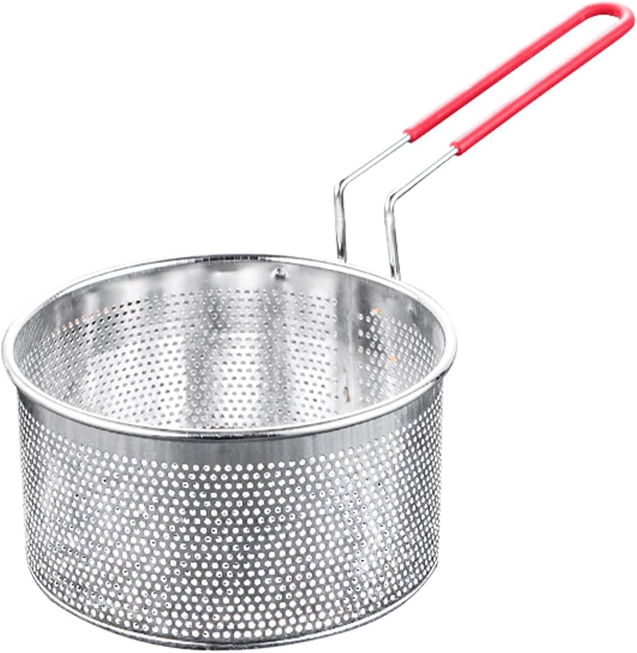 Stainless Steel Deep Frying Basket with Long Handle, Fried Food Filter Basket, Pasta Strainer Colander for Home Restaurant (SIZE:7.09 inch)