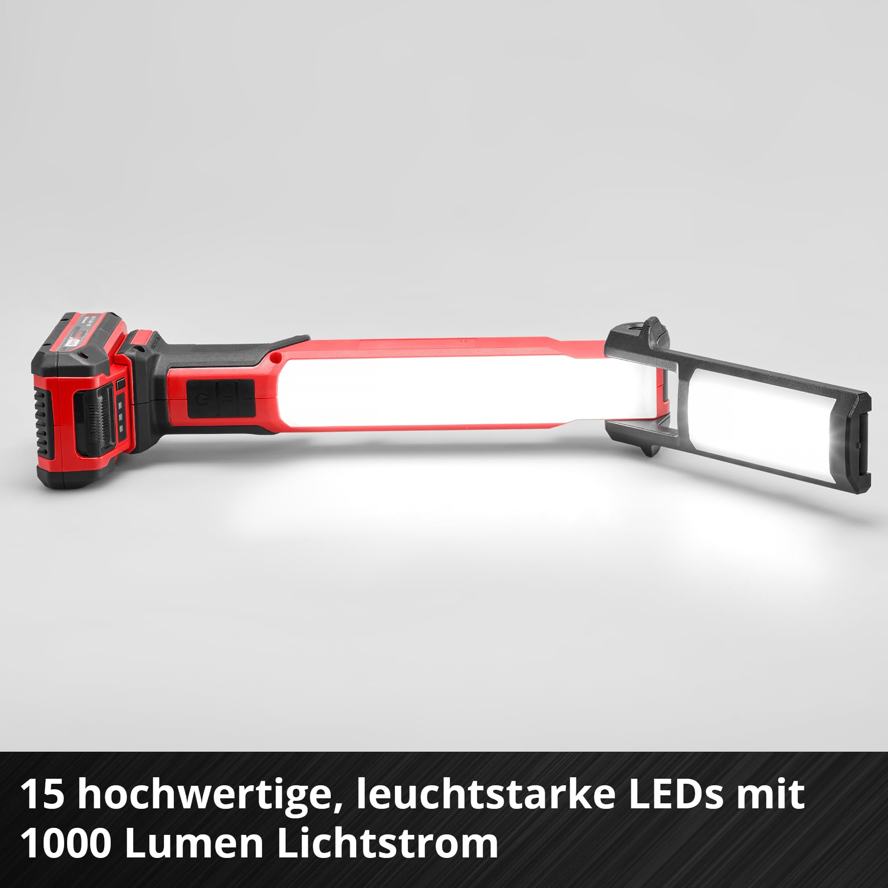 Einhell Akku-Lampe TE-CL 18/1000 S Li - Solo Power X-Change (18 V, klappbarer Leuchtkopf, 3 Leuchteinstellungen, 15 LEDs, 1000 Lumen, 5700 Kelvin, ohne Akku)