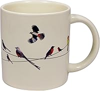 Vista 8 de The Unemployed Philosophers Guild Birds on a Wire Heat Changing Mug - Add Coffee and Colorful Birds Appear, Comes in a Fun Box