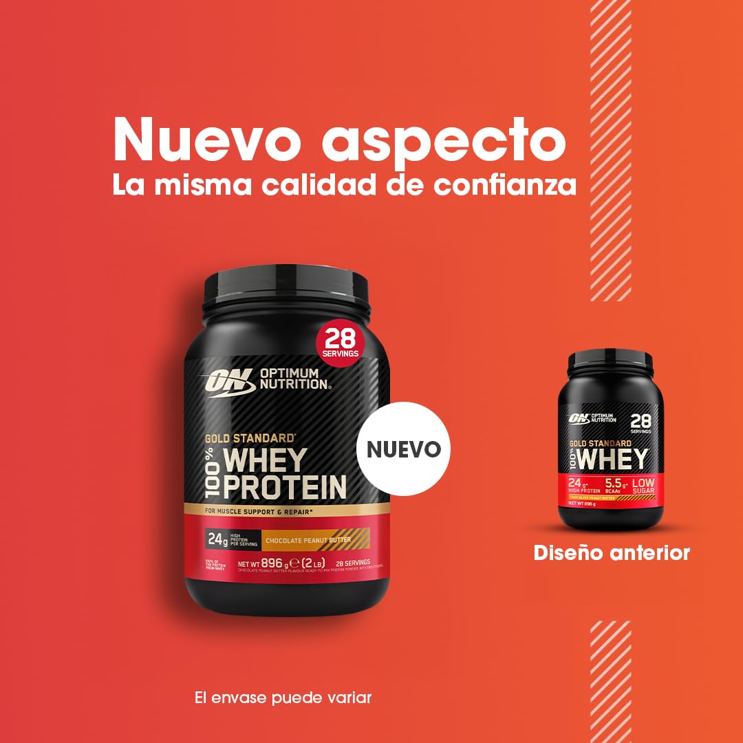 Optimum Nutrition Gold Standard 100% Whey Proteína en Polvo, 896g