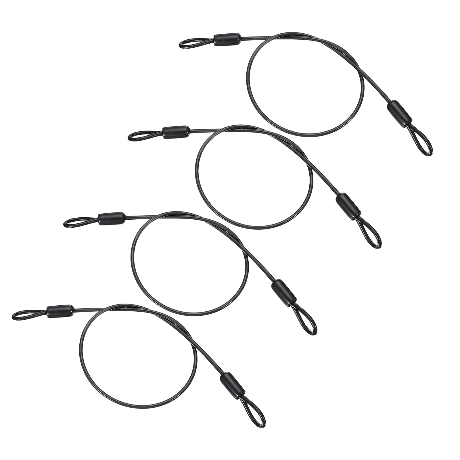 PATIKIL 1/8" Dia Vinyl Coated Stainless Steel Cable with Loops
