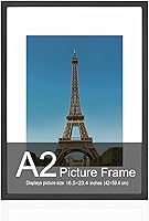 Vista 25 de Marco de 8 x 24 pulgadas, Marco Panorámico de 8 x 24 pulgadas, Marco de Poster de Madera Maciza - Colgante de Pared Horizontal y Vertical para Negro