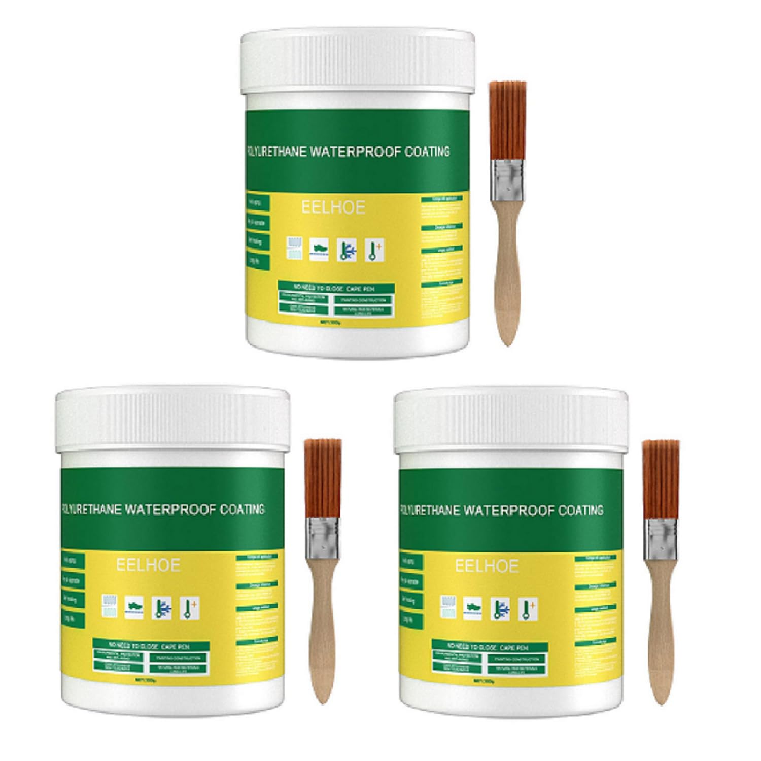 Transparent Waterproof Coating Agent Invisible Waterproof Agent Waterproof Insulation Sealant, Waterproof Sealant Outdoor Polyurethane Construction Adhesive Spray Rubber Sealant Coating (100gx3)