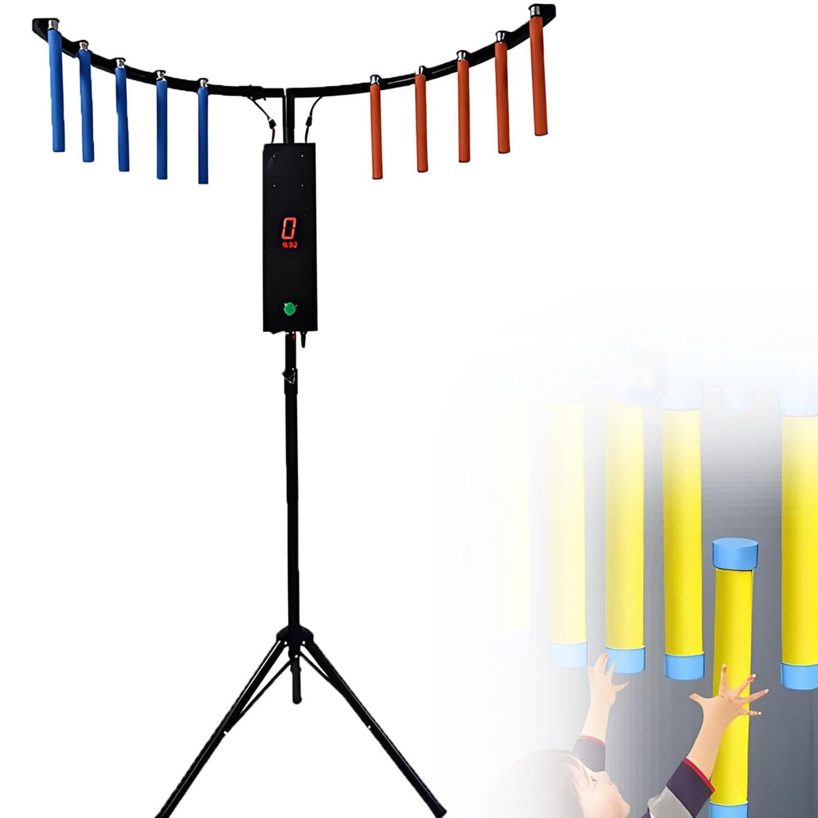 LJCSSD Catching Sticks Game Machine - Hand-eye coordination reflex training game with adjustable speed modes for improved focus and reaction skills Black