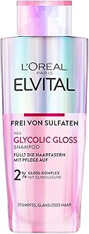 L’Oréal Paris Elvital Shampoo for Dull and Dull Hair, for Nourishing and Smoothing Hair, with Glycolic Acid, Glycolic Gloss, 200 ml