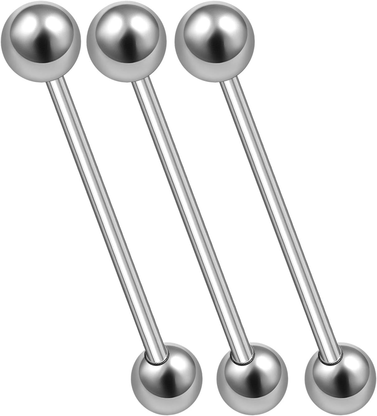 3Pcs Surgical Steel 20g 1/2 12mm barbell earrings for men Piercing Jewelry Helix Rook Eyebrow Daith Tragus 3mm Ball M4431