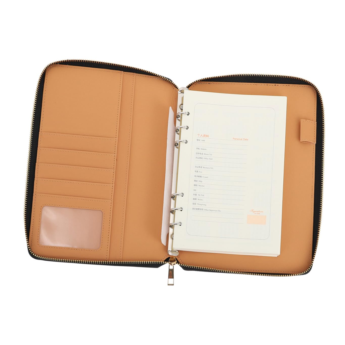 Carnet de notes avec pochette zippée pour organiser vos réunions et projets