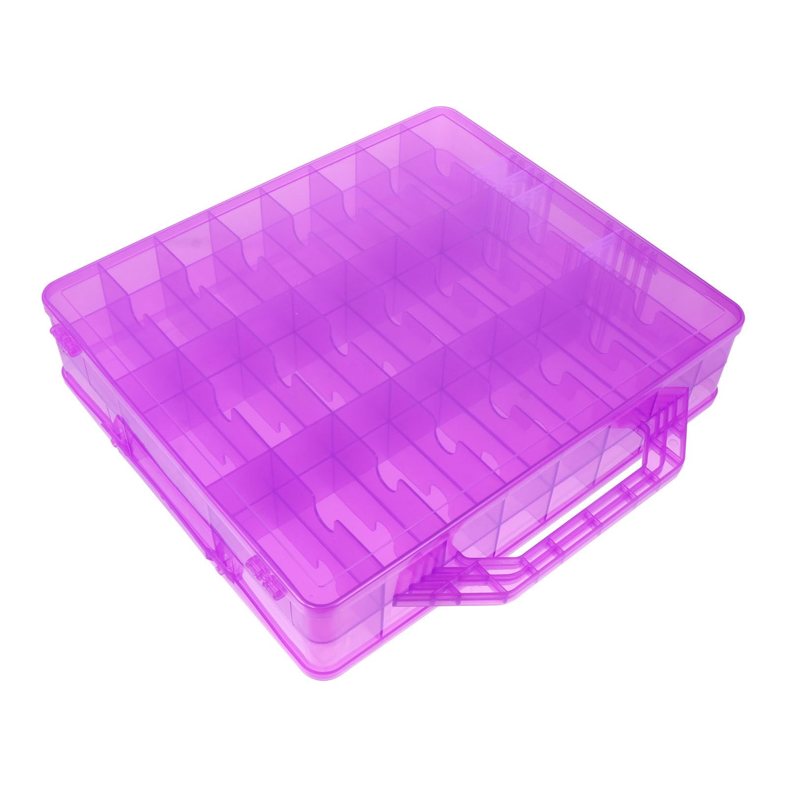 Scatola Portatile per Smalti Unghie Porpora, Plastico a Strati