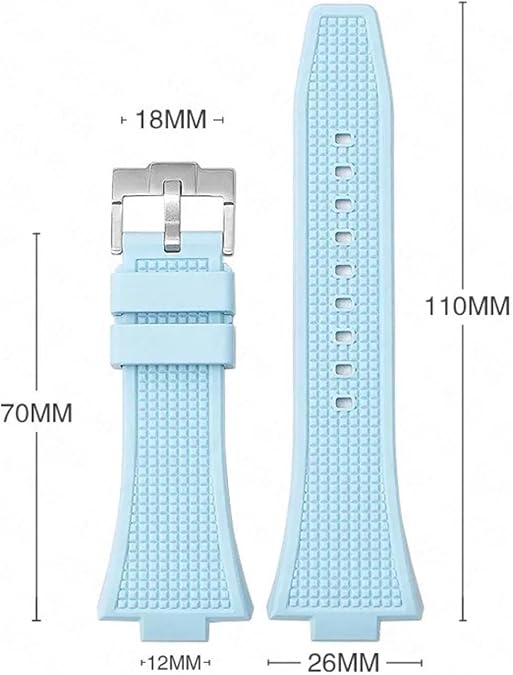 Silicone Strap Compatible With Tissot PRX Series 40MM T137.407/T137.410 Men's Casual Fashion Replacement Rubber Strap + Quick Release Tools
