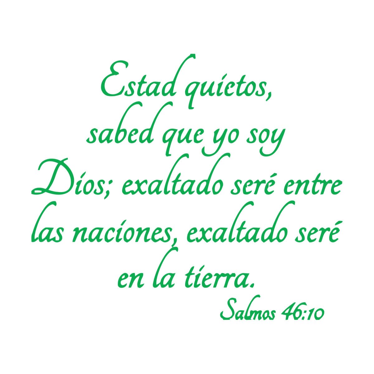 Spanish Christian Salmos 46:10 Wall Decal Living Room Bedroom Jesus Lord Bible Verse Wall Sticker Kitchen Home Small - 48x56cm