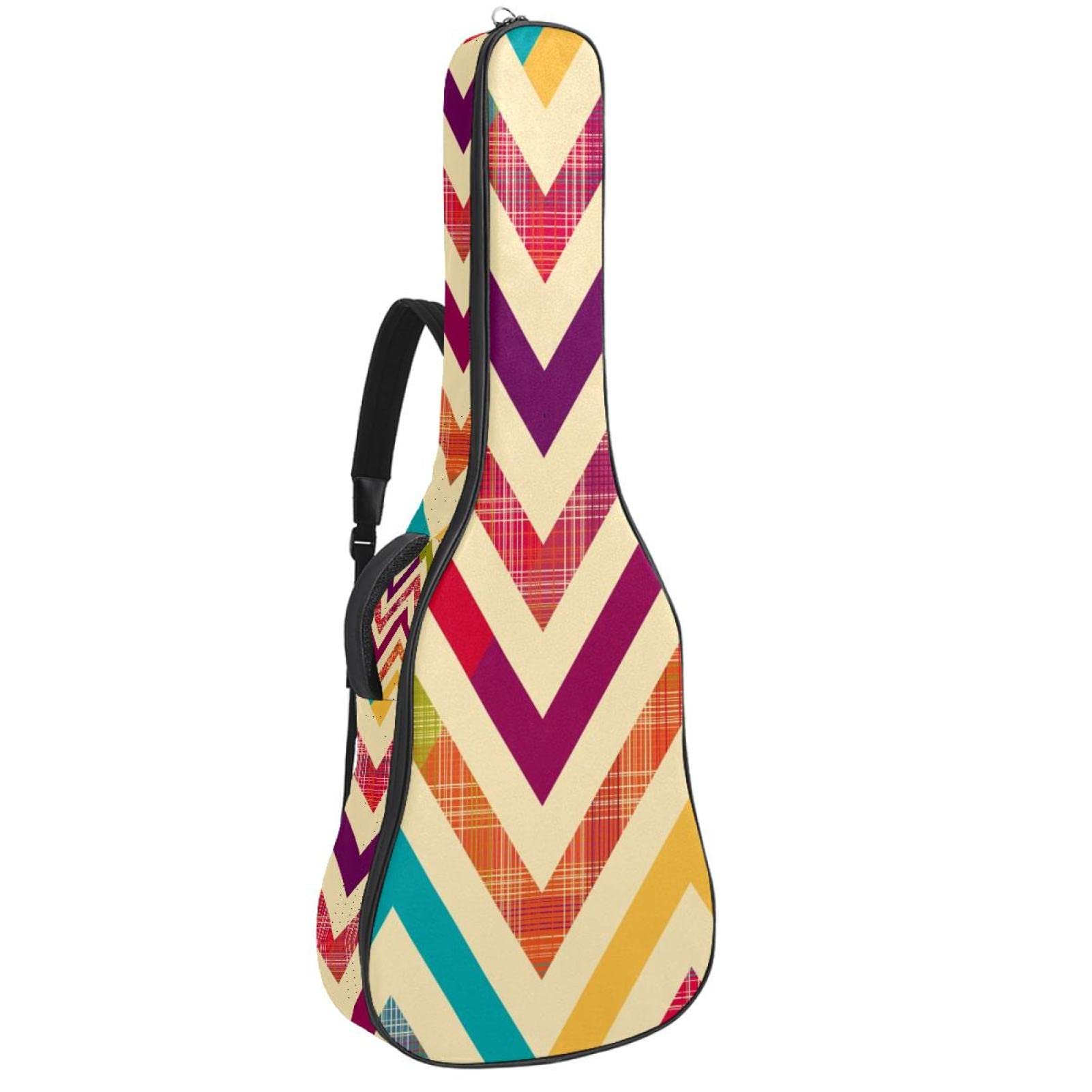Torba na gitarę akustyczną wodoodporna gitara plecak gruby miękki wyściełany morze ocean ryba klasyczna gitara obudowa, Kolor3, 42.9x16.9x4.7 in, Organizer do torby
