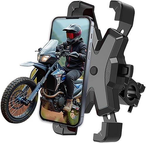 Miniatura 8 de Soporte para teléfono de bicicleta mejorado 2025, bloqueo y desbloqueo rápido con una sola mano para soporte de teléfono de motocicleta, soporte de