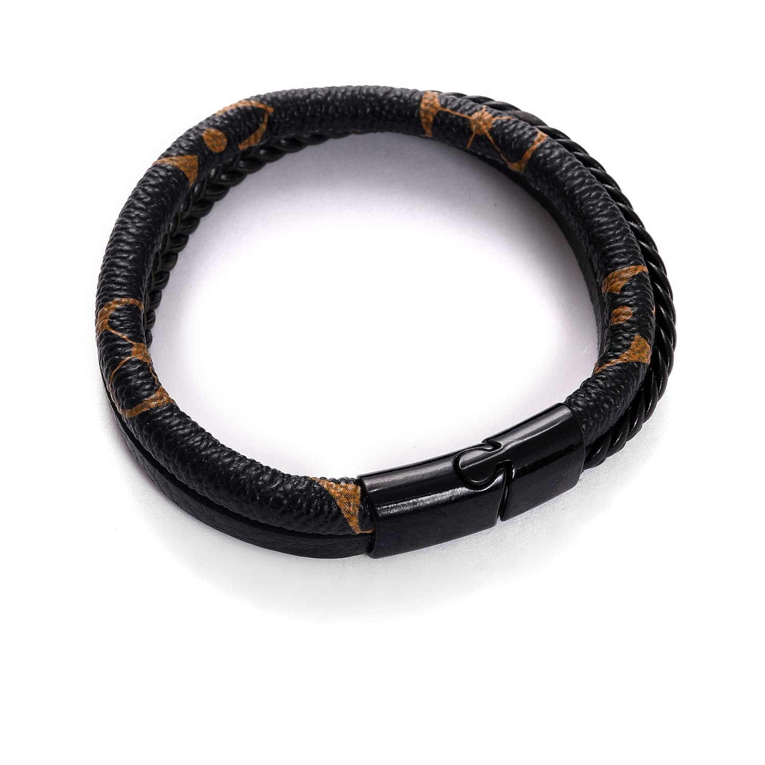 SOHI Mens Anchor Black Metal with Black Band with nylon rope for wrist/hand for mens and boys | Mens bracelets for hands | Boys/men Handbands (B09VBFTNRX) Amazon Price History, Amazon Price Tracker