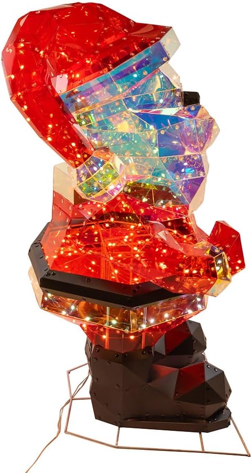 Kurt Adler 30 Inch 150L Warm White LED Iridescent Santa
