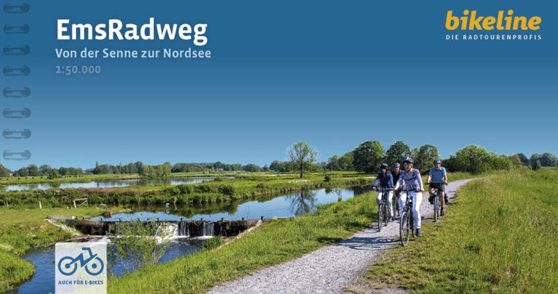 EmsRadweg: Von der Senne zur Nordsee 1:50.000, 380 km, GPS-Tracks Download, LiveUpdate (Bikeline Radtourenbücher)