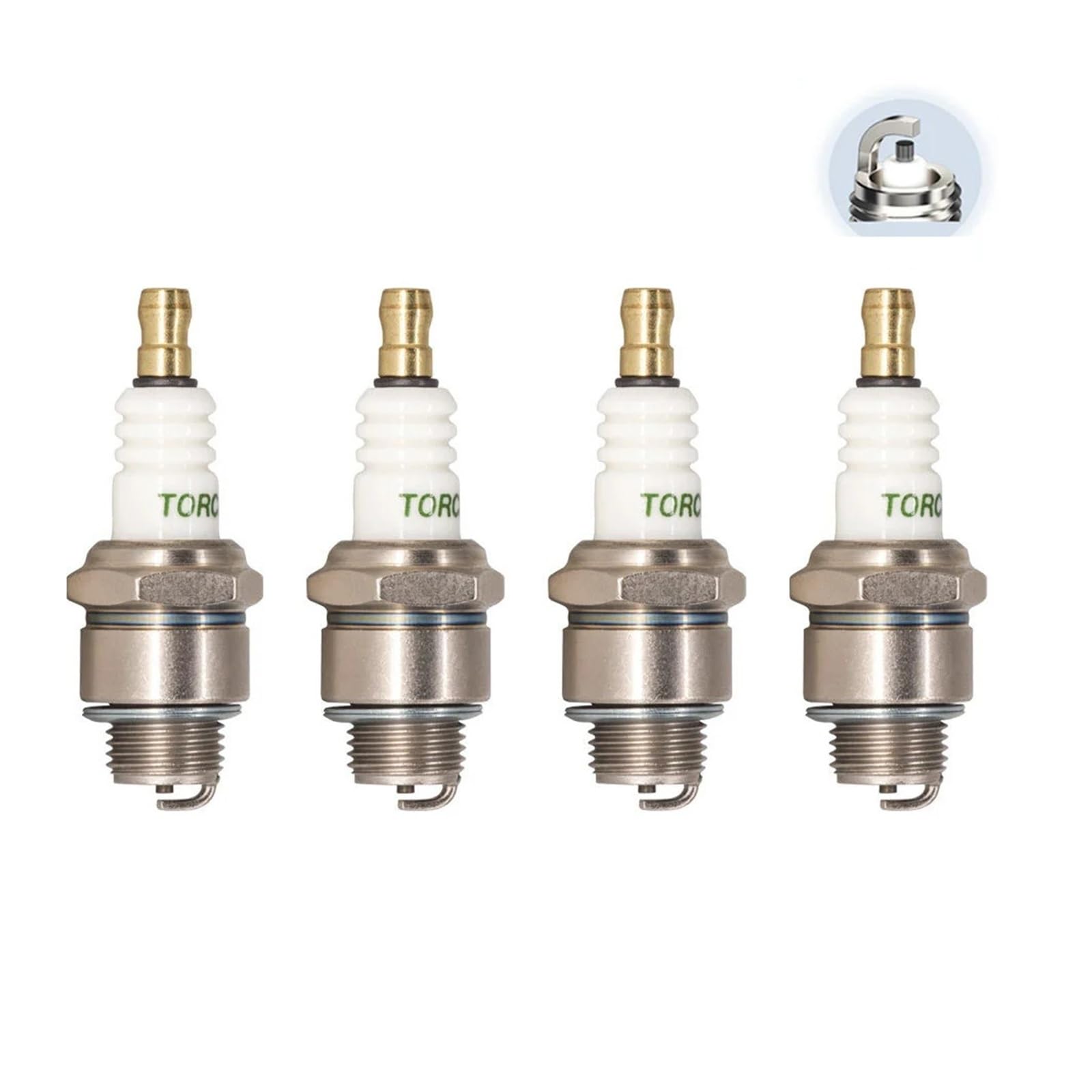 Compatible con bujías de motor pequeño 5798/BR2-LM 1147/B2-LM for jardín y césped, 2-8 piezas, terminales de tornillo originales, reemplazo de antorcha GL2C.(6 pieces GL2C)