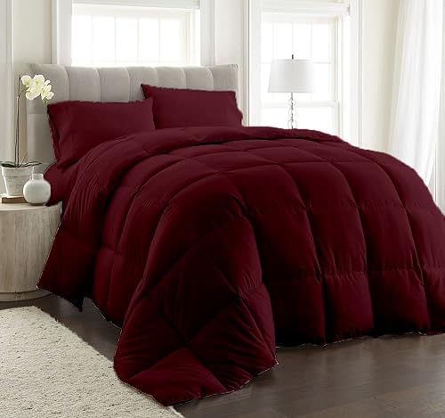 3 piezas de edredón reversible para todas las estaciones, 500 GSM, 100% algodón, cálido para invierno, transpirable, edredón alternativo cosido en