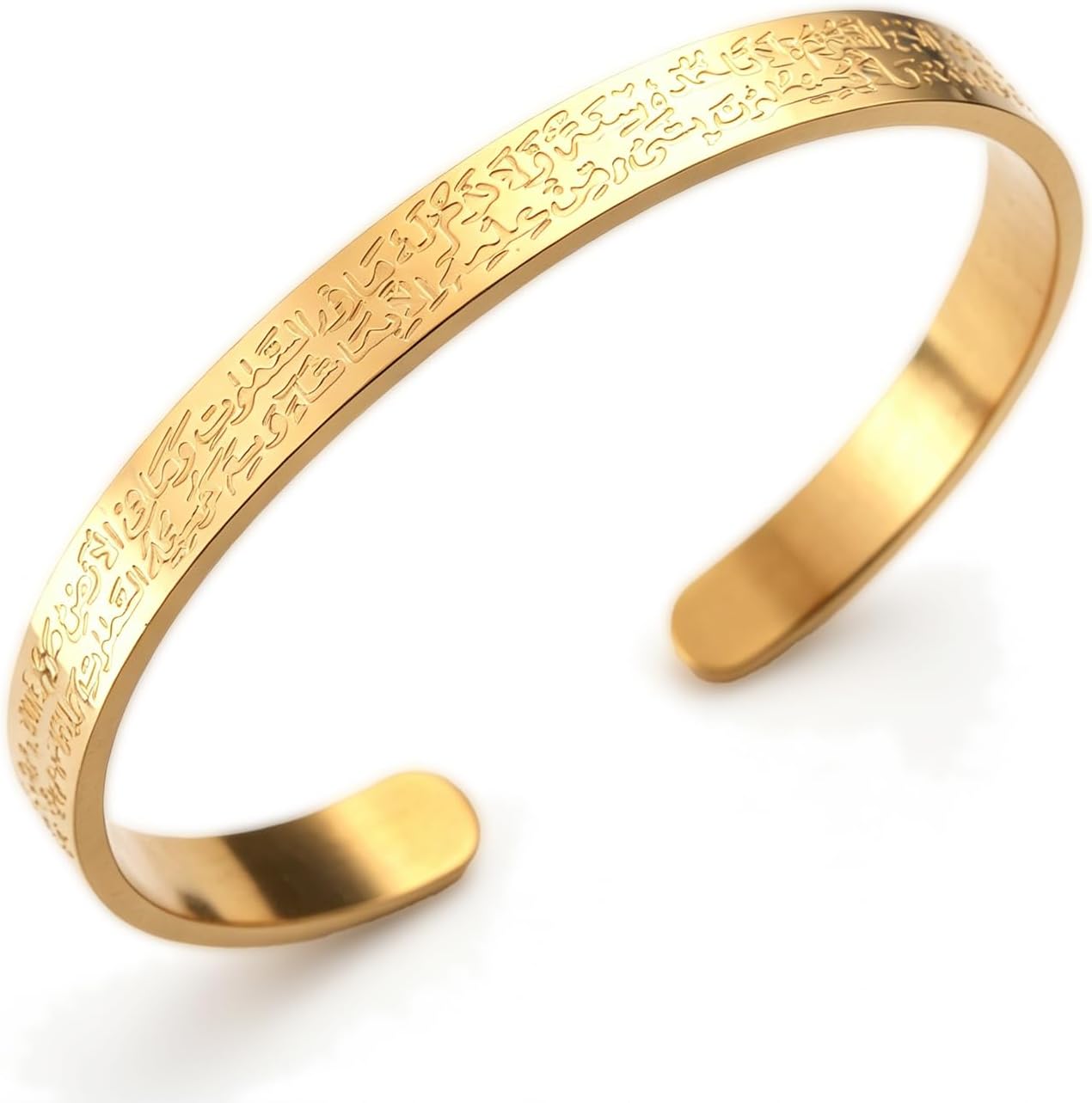 VASSAGO Ayatul Kursi Bracelet for Women Men Muslim Quran Allah Openable Bangles Arabic Calligraphy Cuff Bracelet Islam Eid Islamic Jewelry Gifts