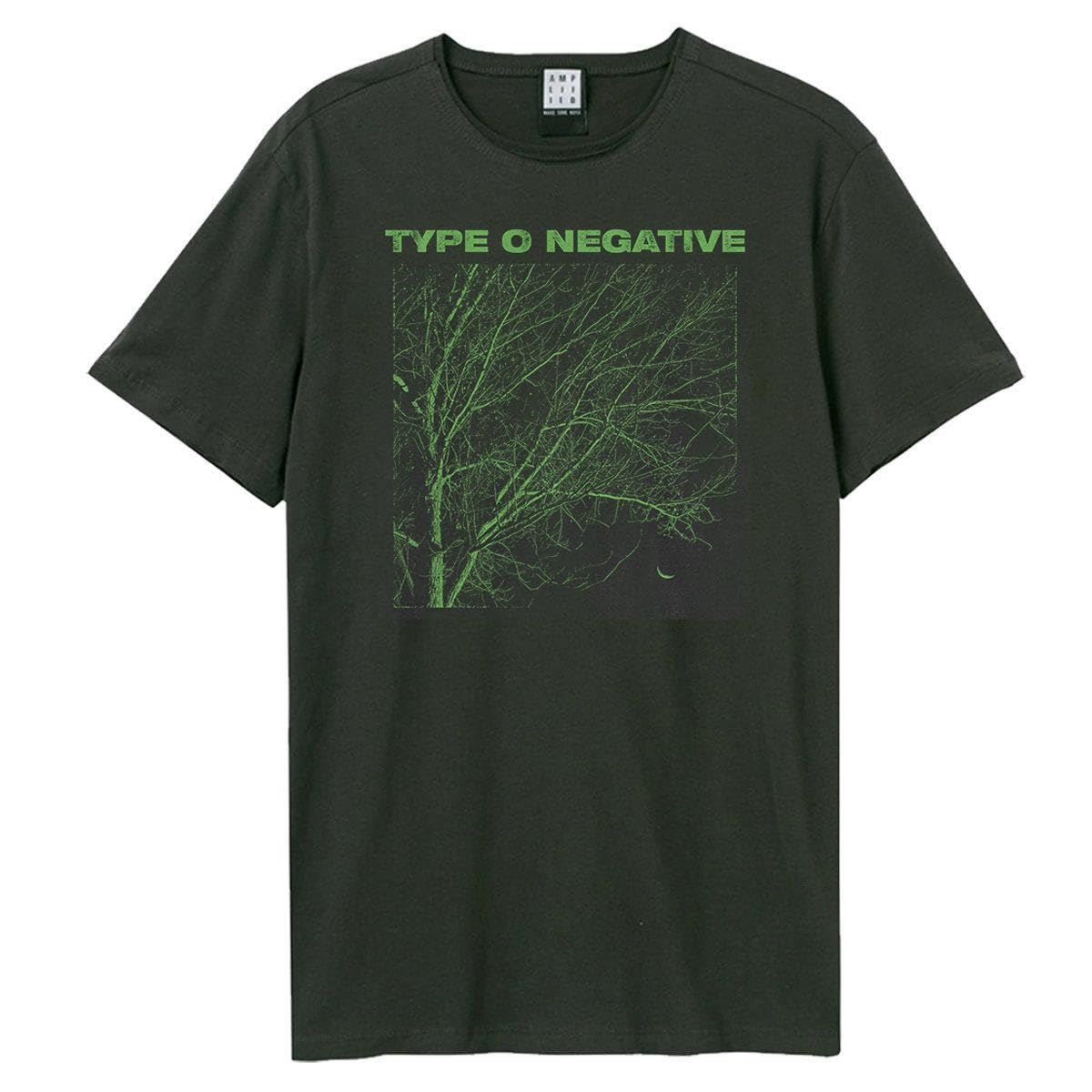 Amplified Men's Charcoal Type O Negative Tree Graphic Xl Cotton T-Shirt