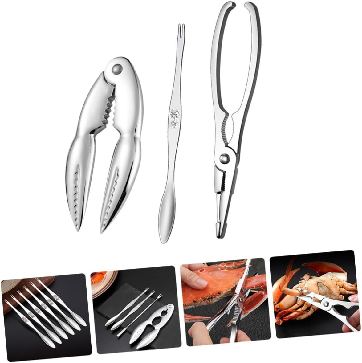 3pcs Quality Crab Clamp Crab Needle Seafood Tools for Easy Peeling Eating