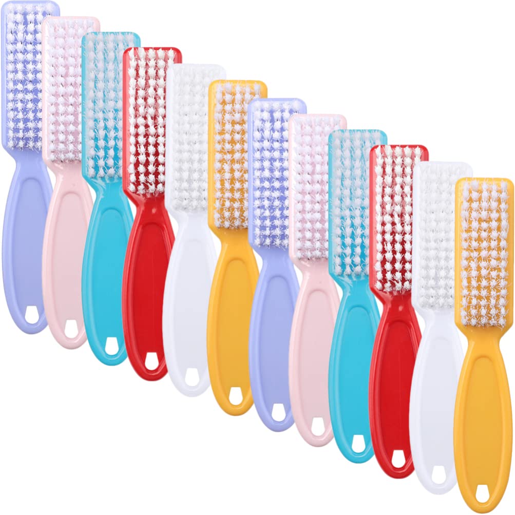 FRCOLOR Spazzole per Unghie 24 Pezzi in Plastica Filo Pp, Facili da Tenere e Conservare, la Pulizia delle Unghie in Bagno o Lavandino Colore Casuale