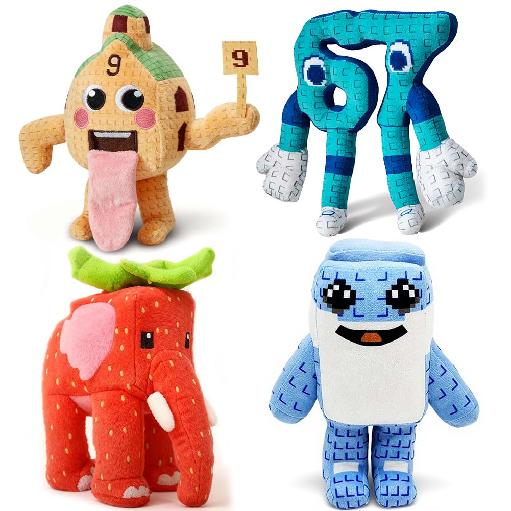 Dlishka Steal A Brainrot Plush,Cute Italian Toy Tralalero Shark Plush Funny Stuffed Animal Gifts For Fans,Perfect Soft Plushies Toy For Decoration And Collection (4PCS) โ image 1
