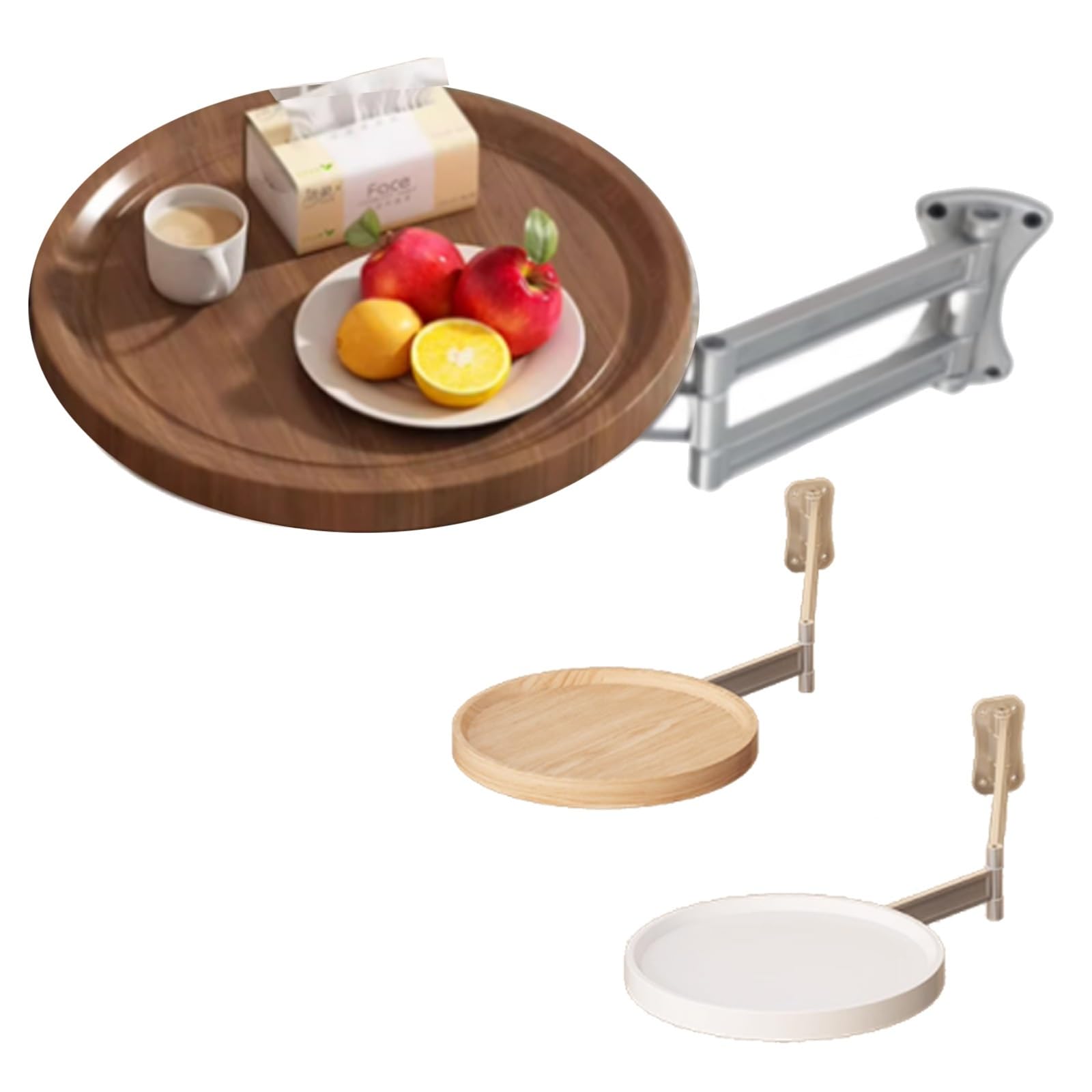 Table pliante murale réglable haut de gamme finition noyer précieux LWX