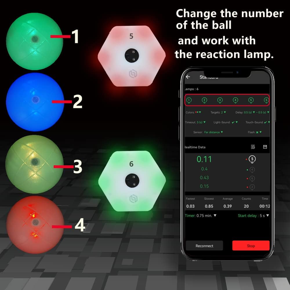 X-Ball Smart Reaction Ball Hand Eye coodination Agility Training Digital Sensor Memory Speed reactionx (1) : Sports & Outdoors