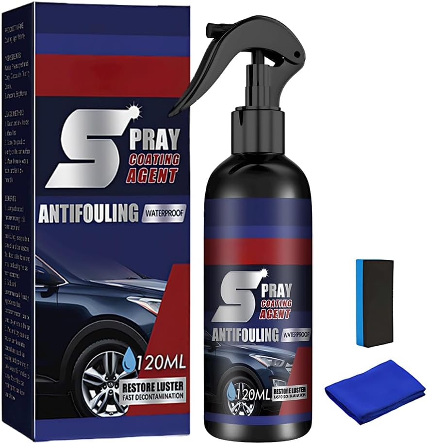 Multi-Functional Coating Renewal Agent, 2025 Upgrade Coating Agent Spray for Vehicles, High Protection Quick Car Coating Spray, Car Scratch Repair Spray Coating Agent for Automotive (120ml*1)