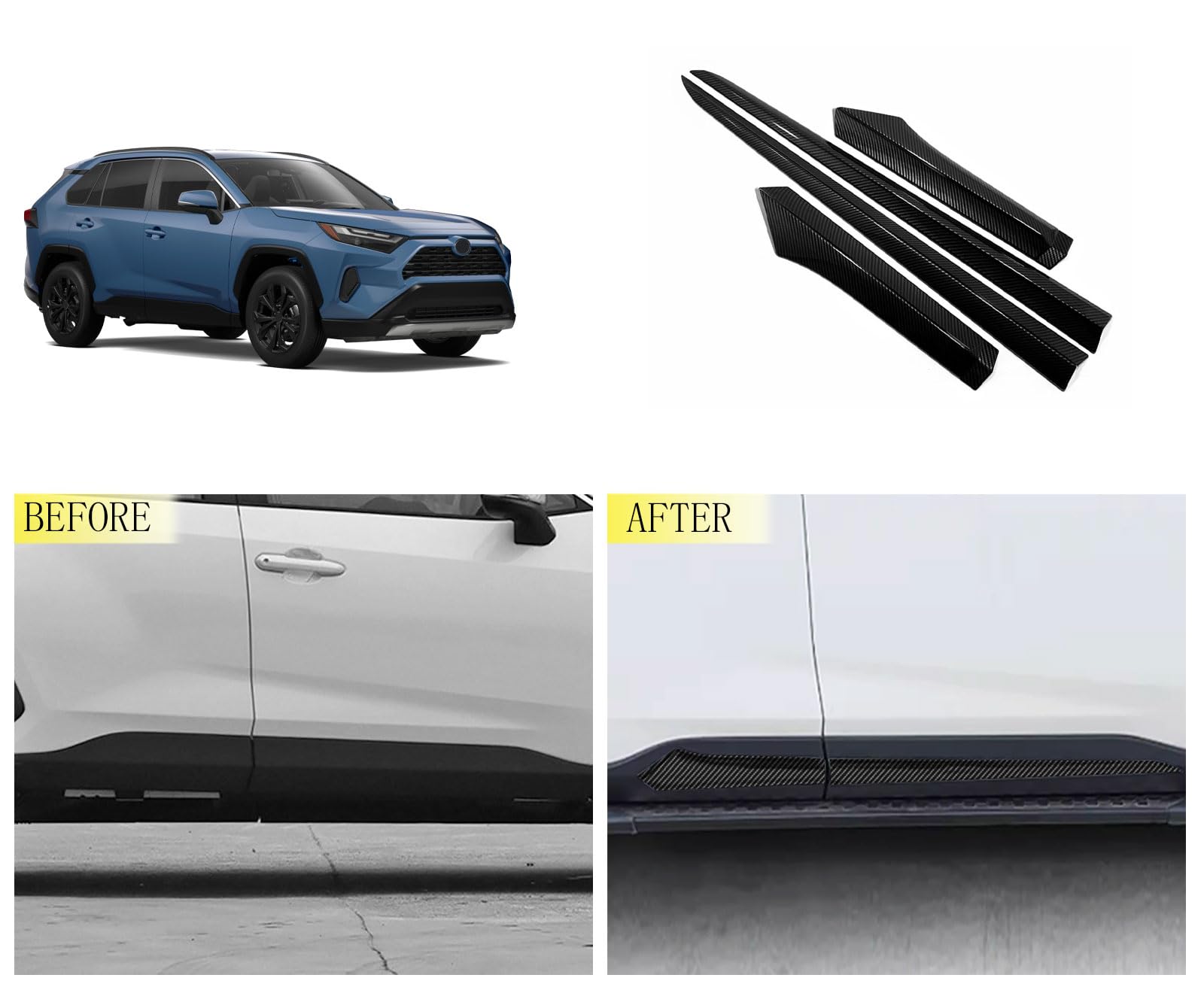 Amazon.com: TERDARAY Body Side Trims Compatible with Toyota RAV4