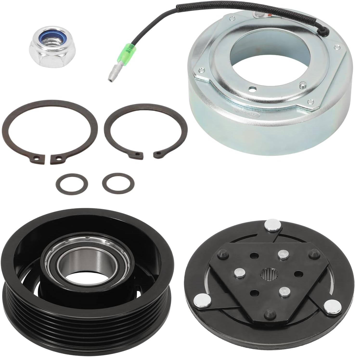 Air Conditioner AC Compressor Clutch Kit Compatible with Mit-subishi Outlander 2009-2020, Lancer 2009-2017, Outlander PHEV 2018-2020, Outlander Sport 2011-2020, 2.0L 2.4L