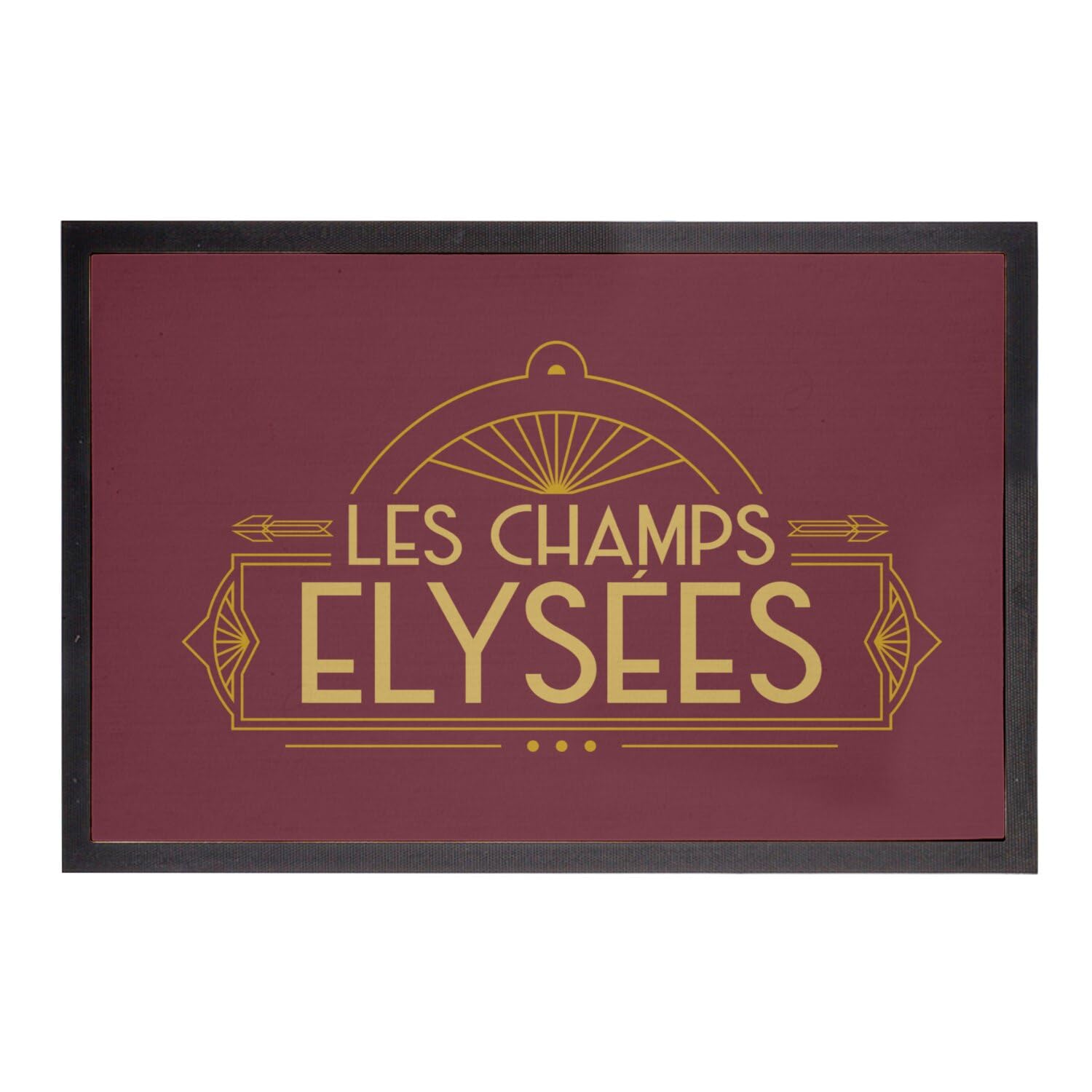 Paillasson rouge souvenir de Paris Les Champs Elysées tapis entrée décoration chic