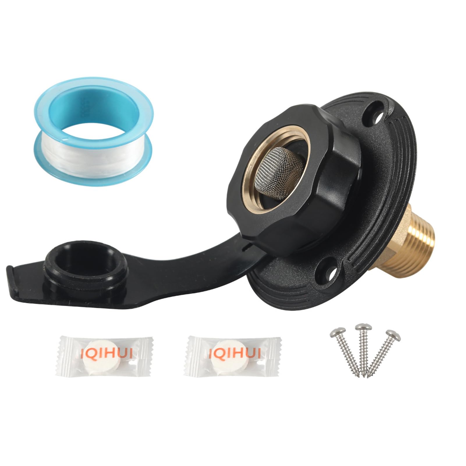 Kixzsaz D Rv Accessories City Water Connection Inlet Convenient Water Fill Inlet For Rv Camping City Fill Flange,