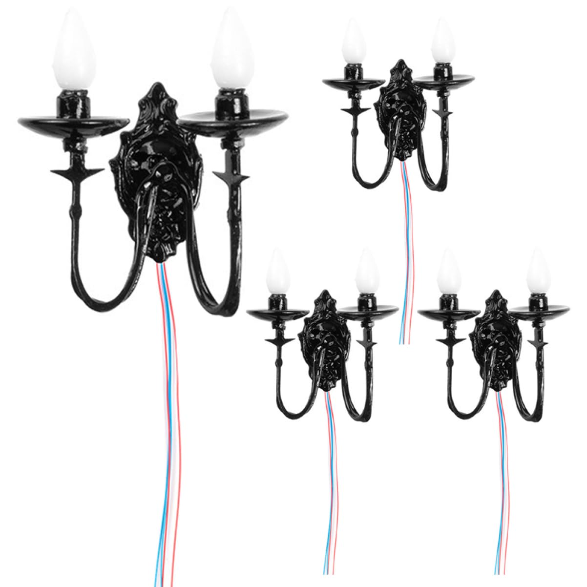 Kisangel 4pcs Mini Landscape Lights Moss Decorative Lamp Tiny Wall Lamps for Doll House Table Decor Micro-Landscape Decorations