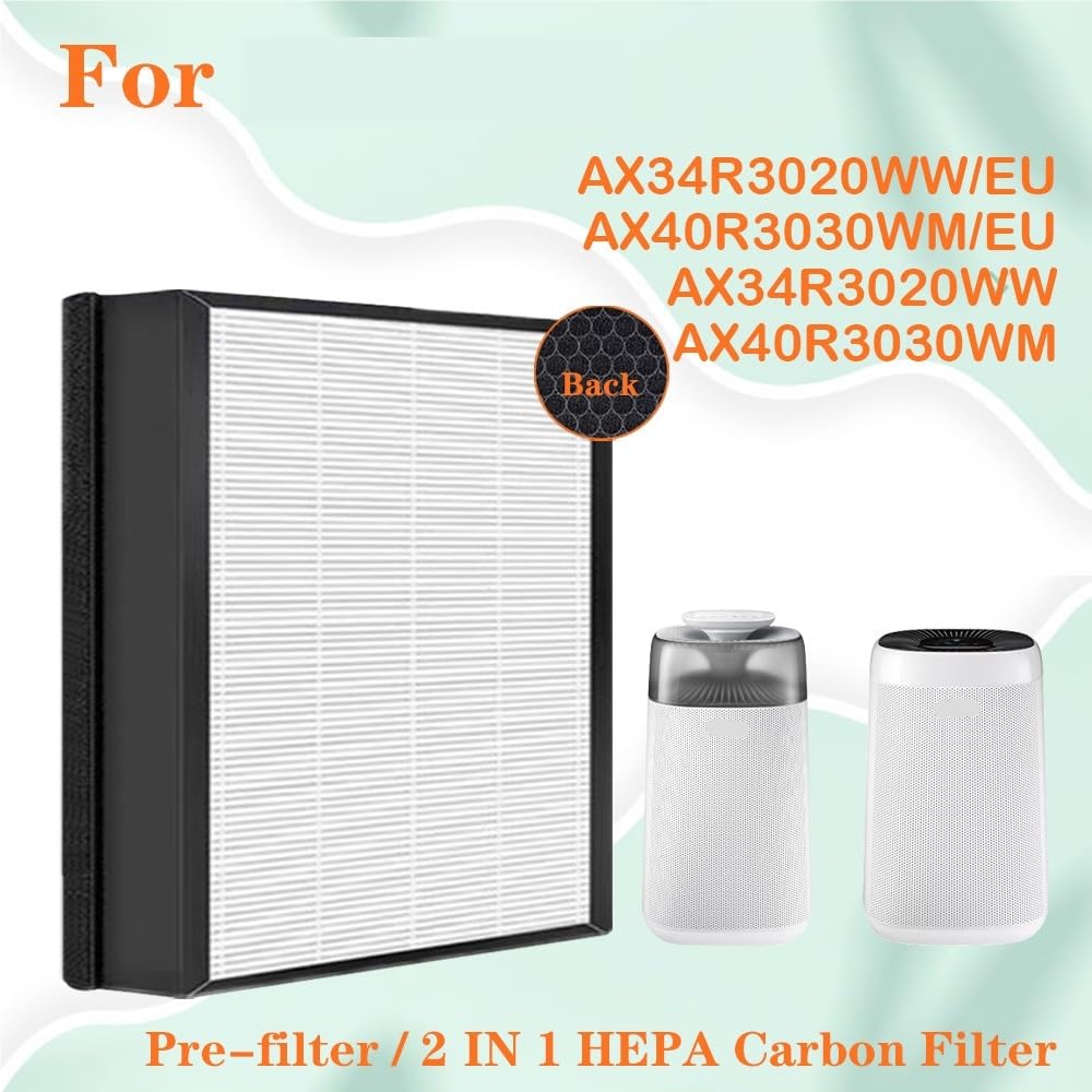 Filtr oczyszczacza powietrza CFX-G100/GB. Kompatybilny z Samsungiem. Oczyszczacz powietrza AX40R3030WM AX34R3020WW AX34R3020WW/EU AX40R3030WM/EU