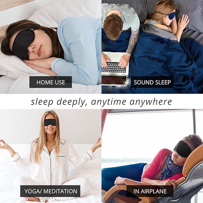 Image of ALN Premium Velvet Travel Neck Pillow with Eye Mask Combo for Travelling and Sleeping in Airplane Flight, Car, Train, Bus for Men & Women Head Rest Neck Holder Pillow for Pain Relief & Deep Sleep