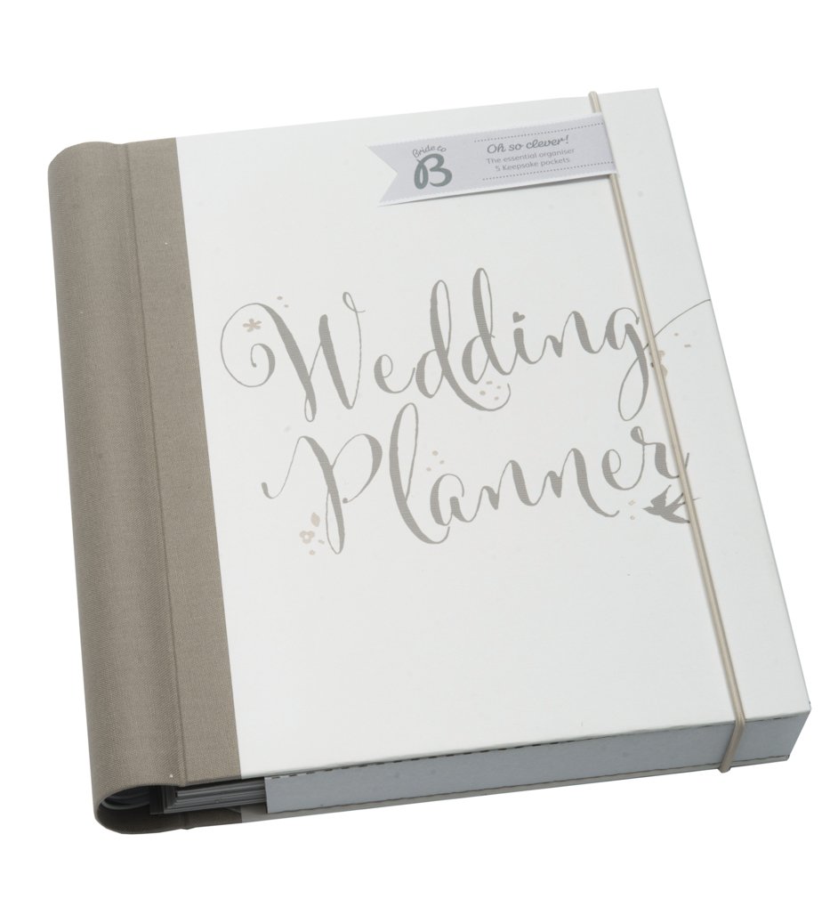 4443 Bride to B Script Wedding Planner - Perfect Engagement Gift with checklists, Pockets and an undated Planning Countdown.