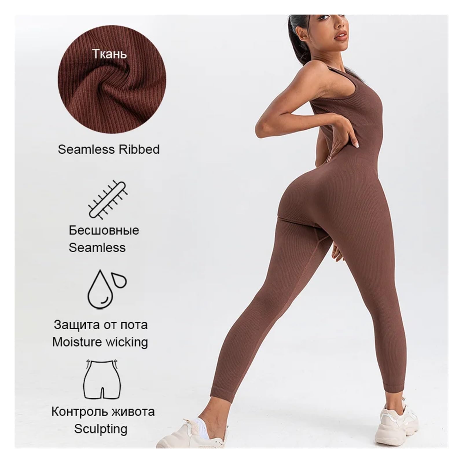 Monos Ajustados de Manga Larga for Mujer, for Yoga, Acanalados, Deportivos, Informales, con Cuello Cuadrado, for Club y Ropa de Calle.