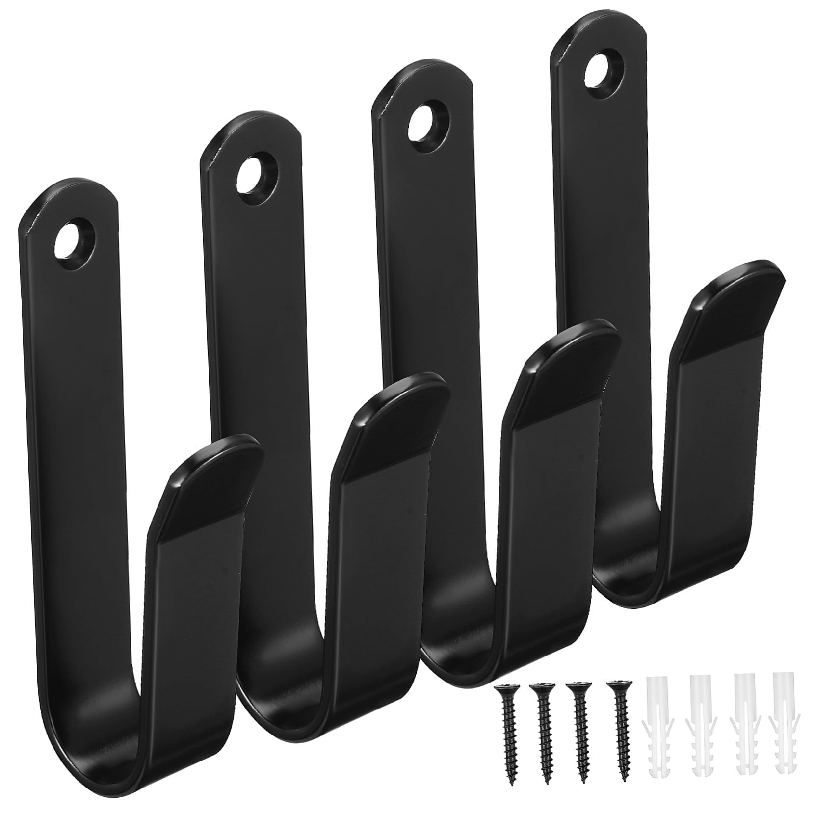 VANZACK Ski Hangers for Wall 4 Pack Snowboard Hooks Wall Mount Snowboard Mounts Reusable