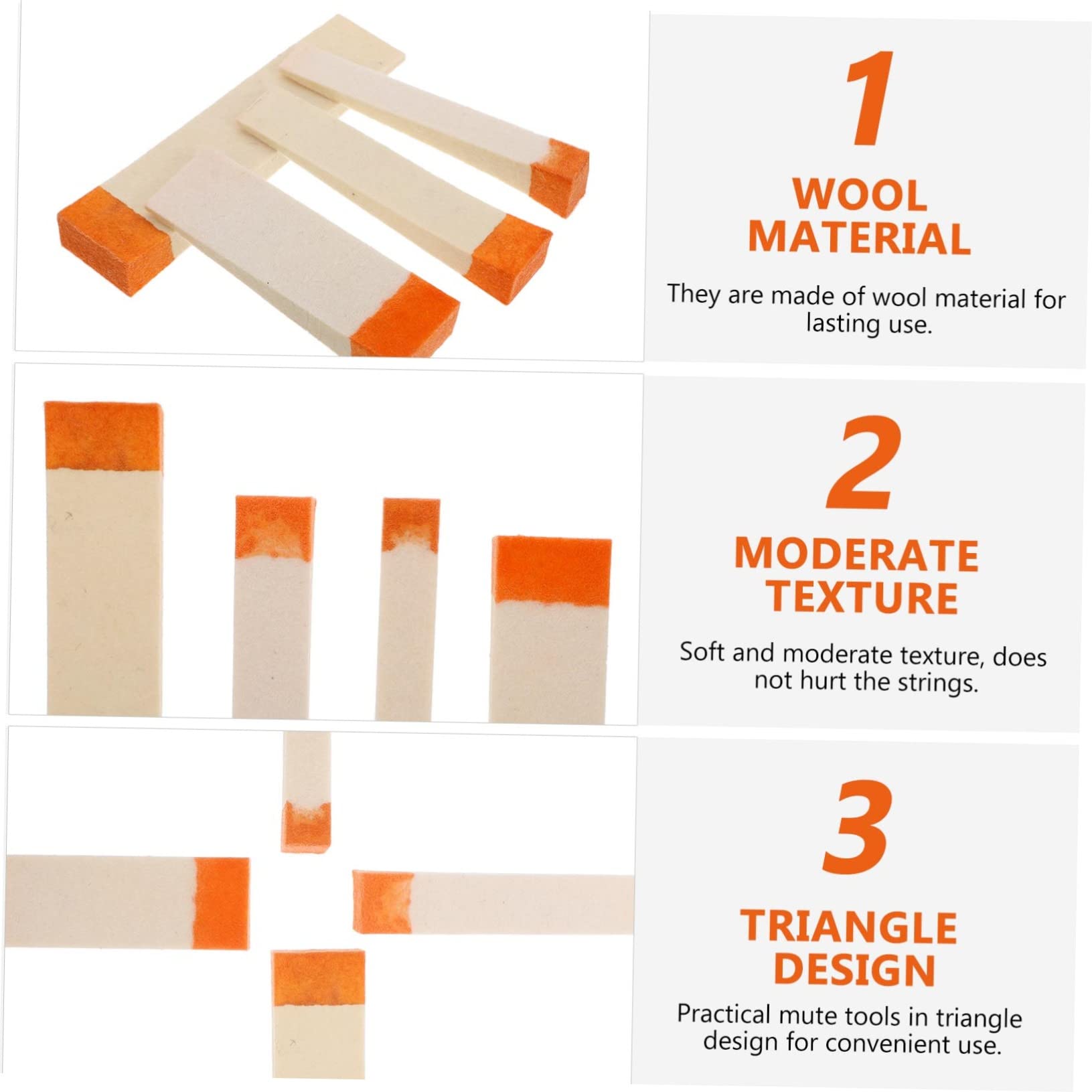 Healeved 16stücke Piano Mute Wedge Dämpfer Aus Wollfilz Professionelles Stimmwerkzeug Für Klavier Mit Optimaler Klangunterdrückung Für Pianisten Und Klavierstimmer
