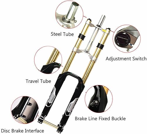 Miniatura 2 de BUCKLOS 26 27.5 29 MTB - Horquilla de suspensión de bicicleta de 7.087in de viaje, horquillas de aleación de magnesio para bicicleta de descenso de