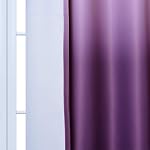 Yakamok 63 Rideaux longues Ombre d'inch,Lumière Insulée Thermique Bloquant Blanc Grisâtre à Violet Gradient Rideaux de couleur, Draps de fenêtre Grommet d'obscurcissement de la pièce pour chambre / salle de séjour(2 Panneaux,42W x 63L) | Draps de fenêtre isolants thermiques,Ro