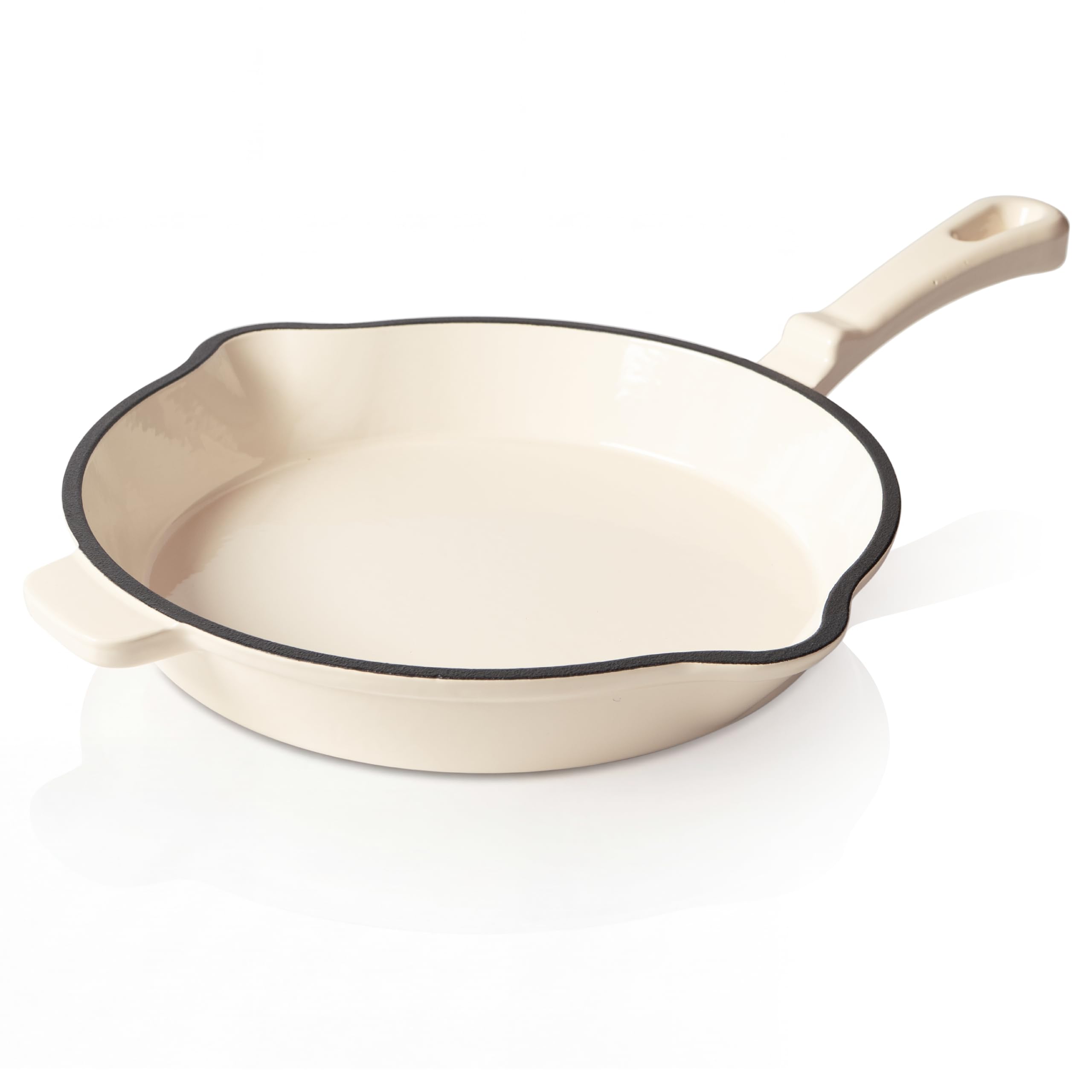 Römertopf - Padella in ghisa da 28 cm, con rivestimento smaltato, per tutti i tipi di fornelli compresi quelli a induzione, adatta al forno a 250 °C, per bistecche, patate, pesce, padelle, senza PFAS