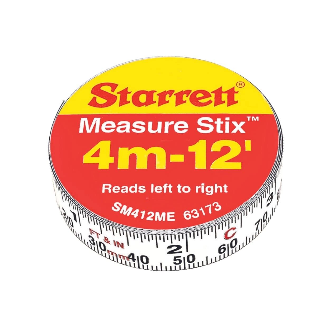 Ruban durable en acier de précision Starrett SM412ME pour amélioration de la maison