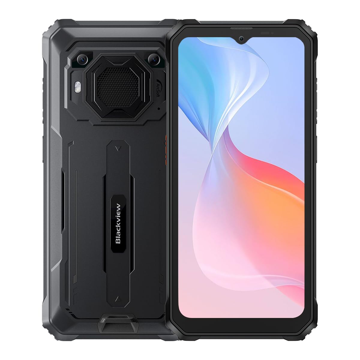 Blackview BV4800SE Android 15 Outdoor Handy 2025, 12GB+64GB/2TB Baustellenhandy, 6.56" HD+ Outdoor Smartphone NFC, 16MP AI Kamera, 5100mAh, IP68 Wasserdicht, Dual SIM 4G,OTG,GPS,Gemini AI,Orange