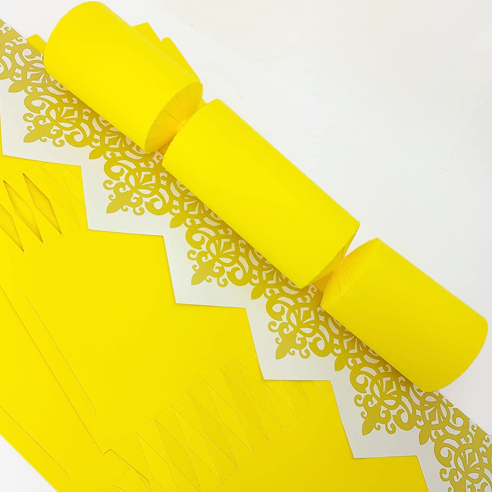 Bespoke by Crafty Capers Bright Yellow | Craft Kit to Make 8 Large DIY Crackers | Eco Recyclable